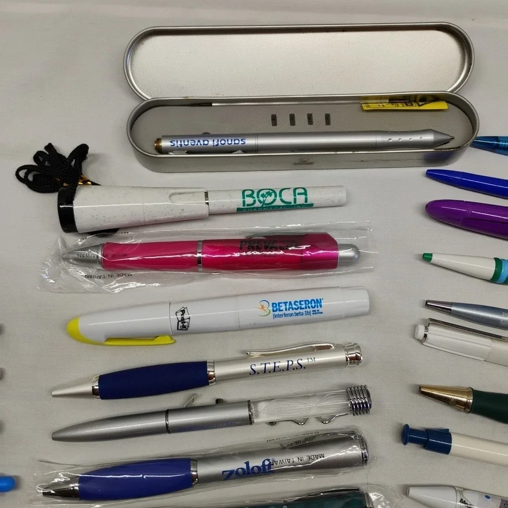 Pharmaceutical Drug Rep Collectible Pens Banned 39pc Lot New Used‎